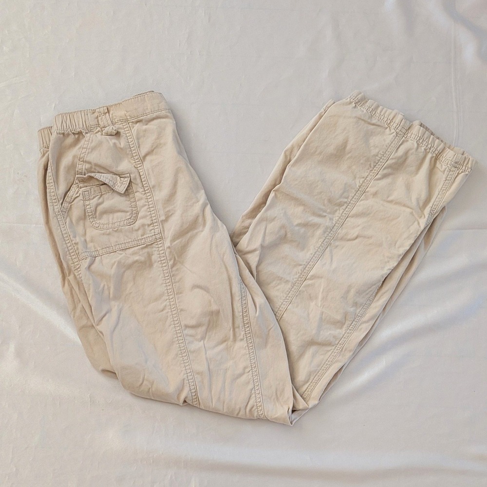 H&M Divided Women's Wide Leg Cargo Pants Beige Size 8 Pre-Owned